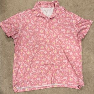Bonobos Floral Polo in Pink and Yellow